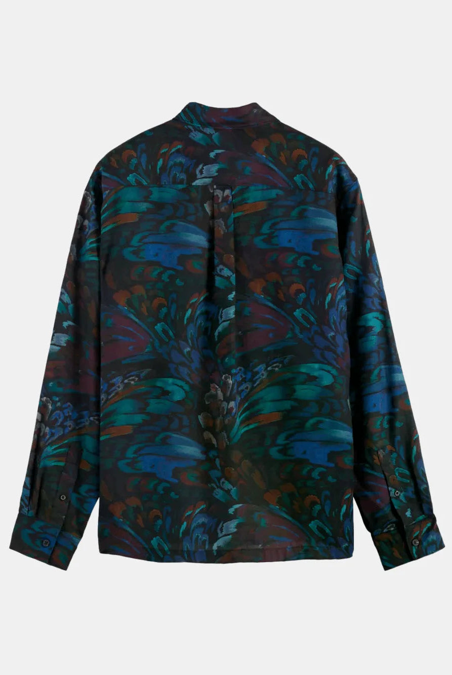 printed-relaxed-fit-shirt back view by Scotch & Soda