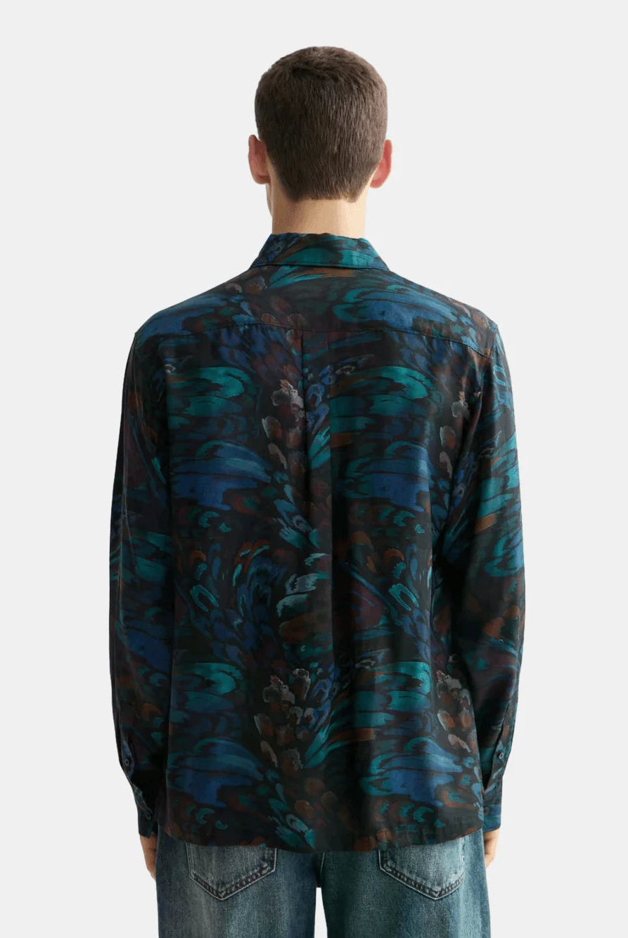 printed-relaxed-fit-shirt back view by Scotch & Soda