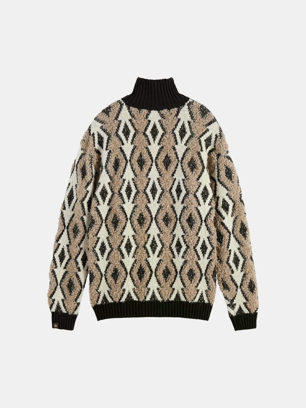 argyles-jacquard-dropped-shoulder-pullover back view by Scotch & Soda