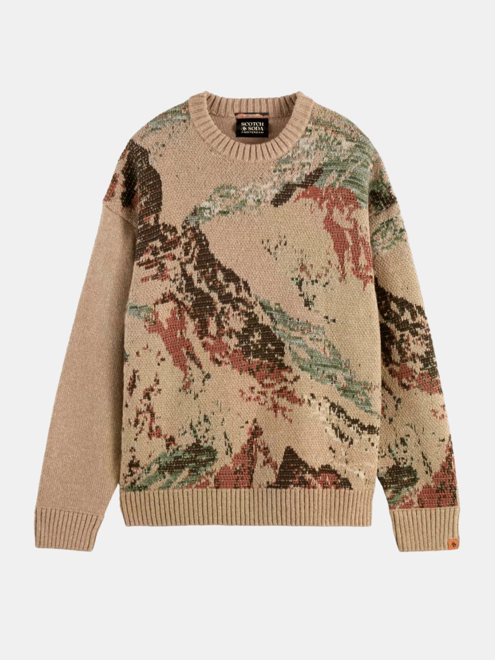 mountain-loose-fit-pullover front view by Scotch & Soda