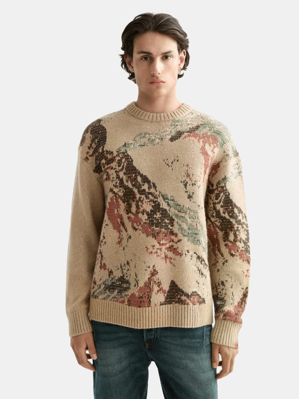 mountain-loose-fit-pullover front view by Scotch & Soda