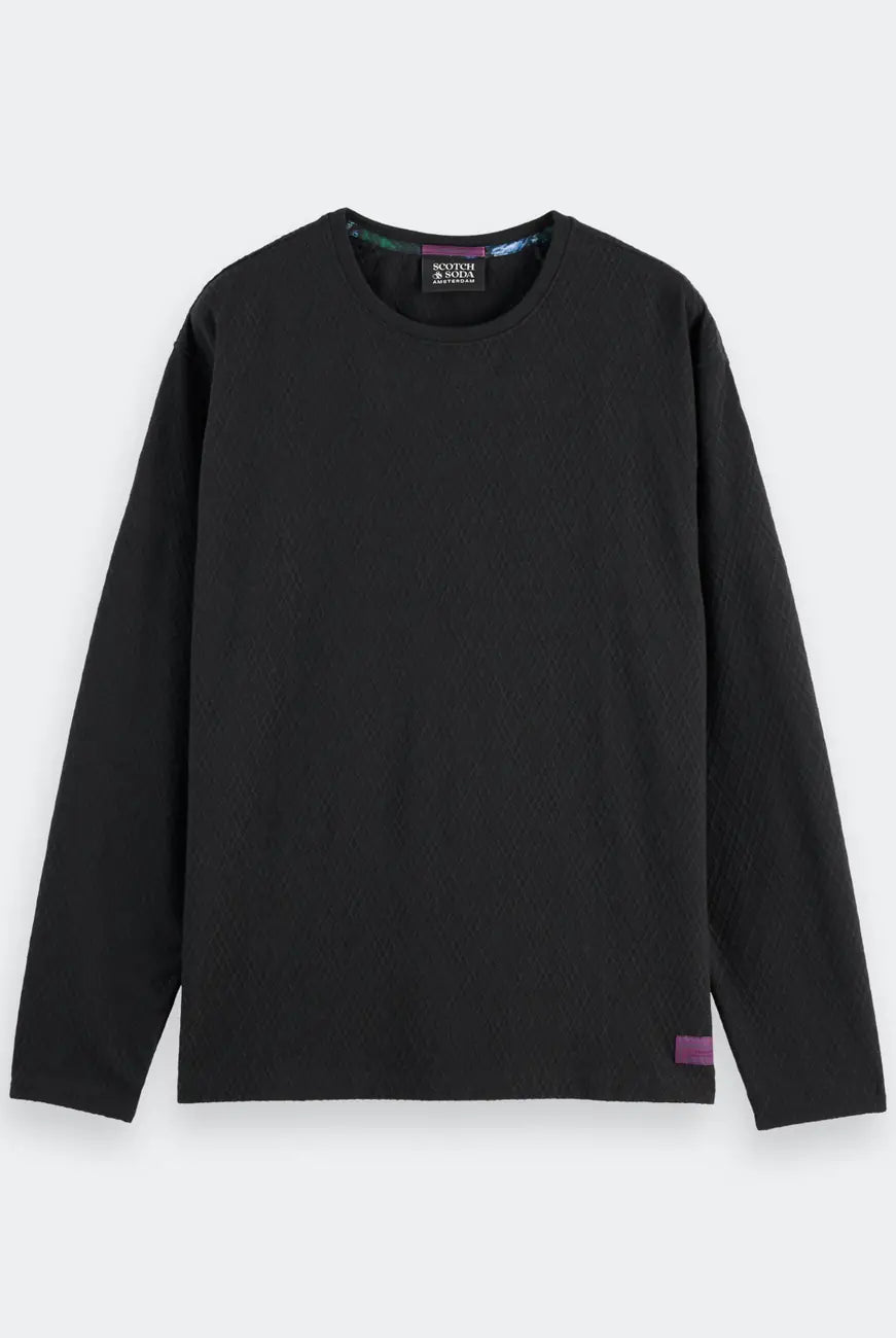 Relaxed Fit Knit Tee flat lay front view by Scotch & Soda