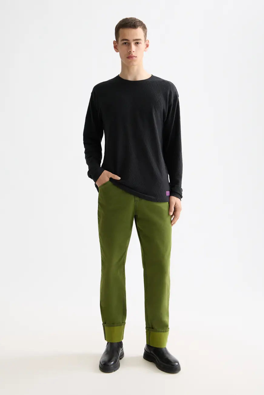 Relaxed Fit Knit Tee full model shot showing overall fit by Scotch & Soda