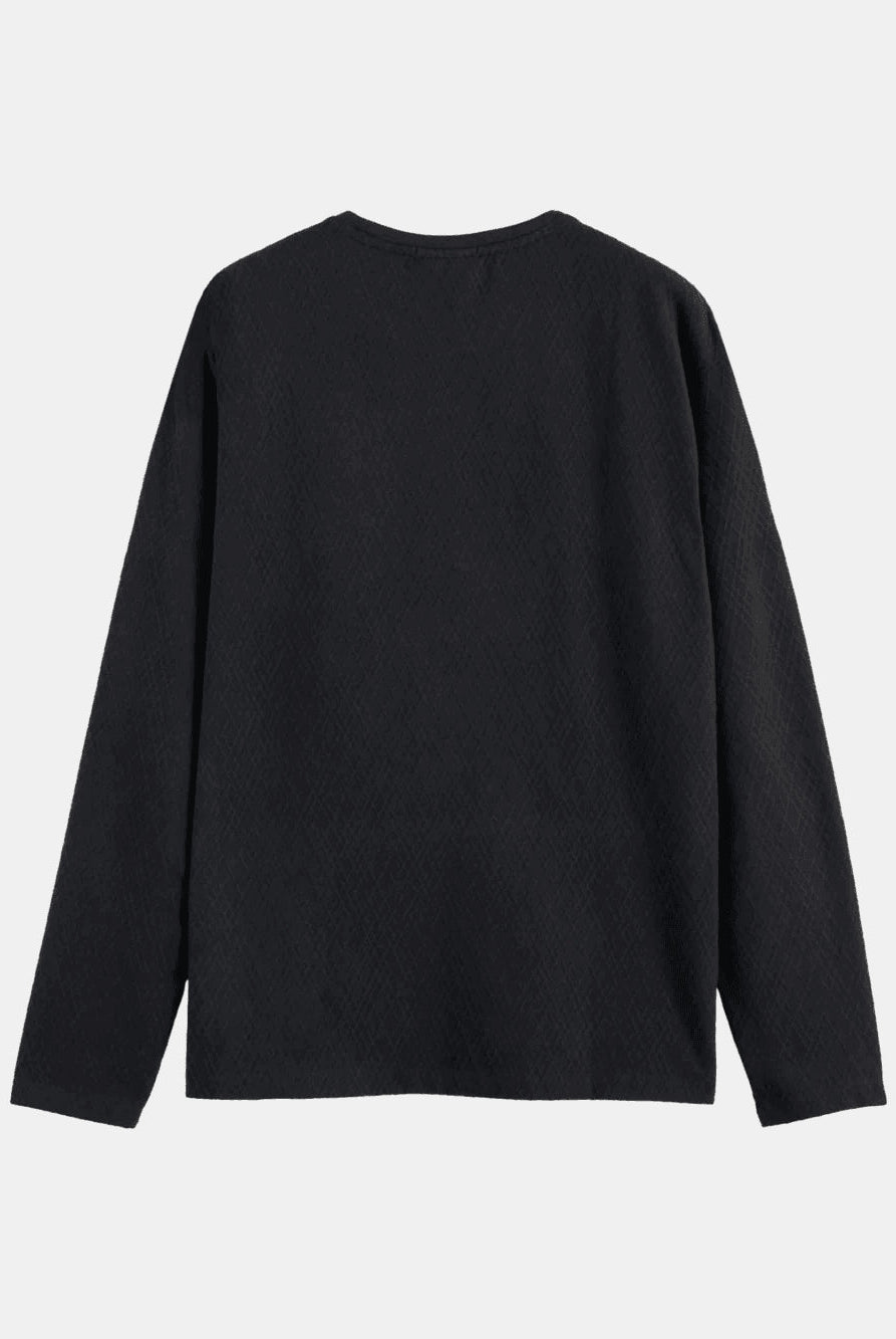 relaxed-fit-jacquard-knit-t-shirt back view by Scotch & Soda