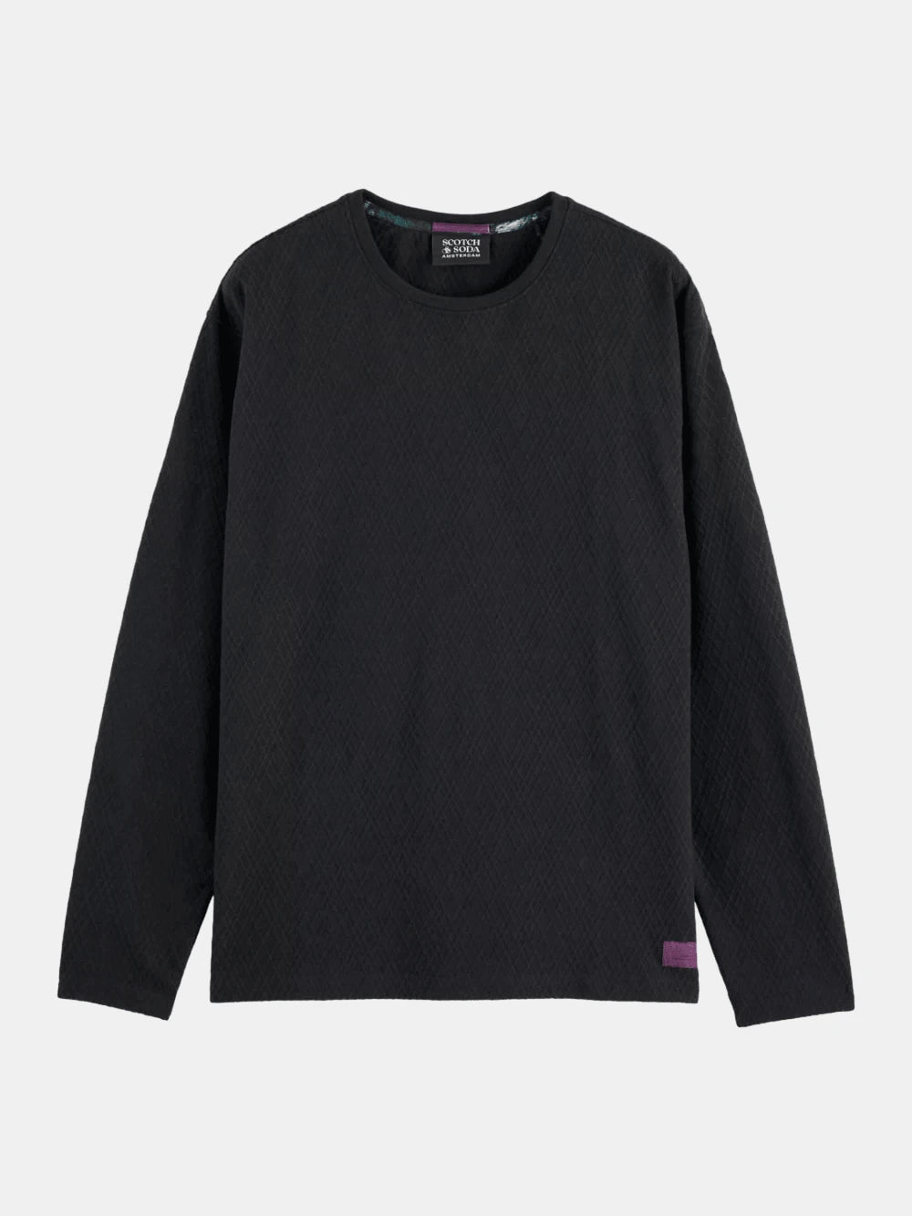 relaxed-fit-jacquard-knit-t-shirt front view by Scotch & Soda