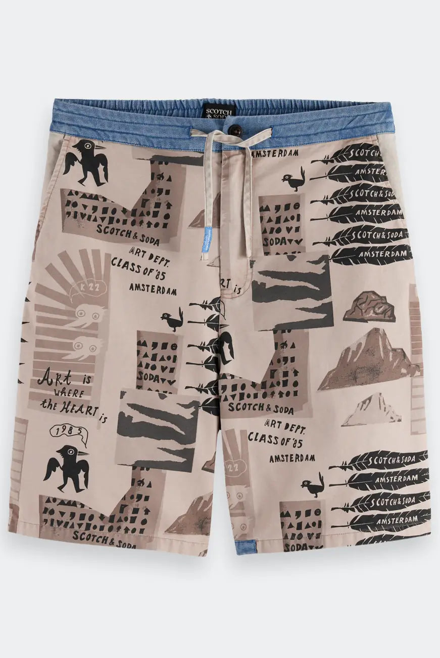 Loose Fit Bermuda Shorts flat lay front view by Scotch & Soda
