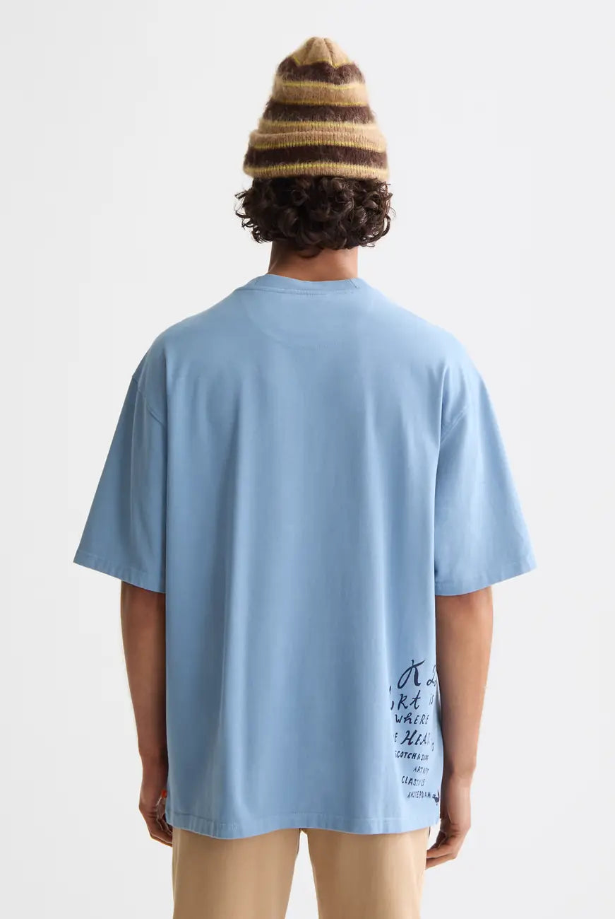 Loose Fit Artwork Tee detail shot showing fabric and craftsmanship by Scotch & Soda