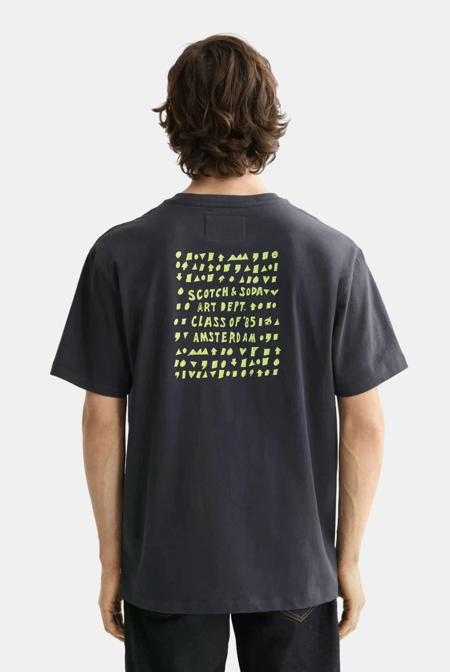 relaxed-fit-artwork-t-shirt-1 back view by Scotch & Soda