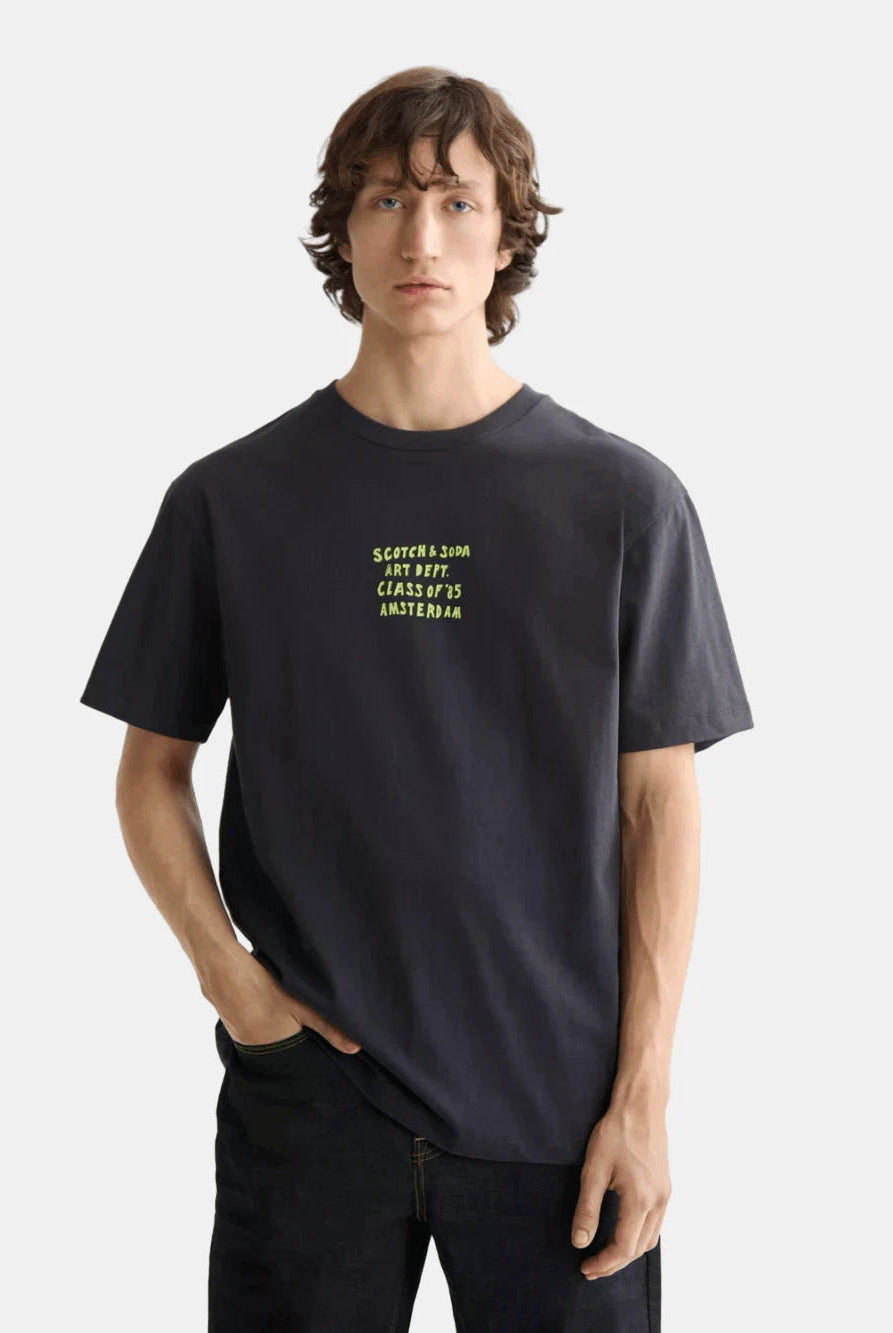 relaxed-fit-artwork-t-shirt-1 front view by Scotch & Soda