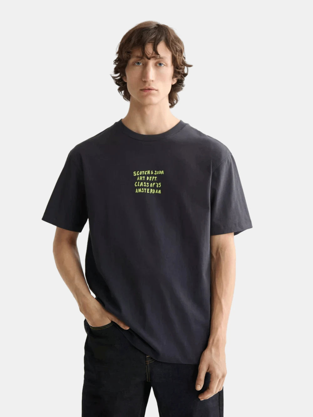 relaxed-fit-artwork-t-shirt-1 front view by Scotch & Soda
