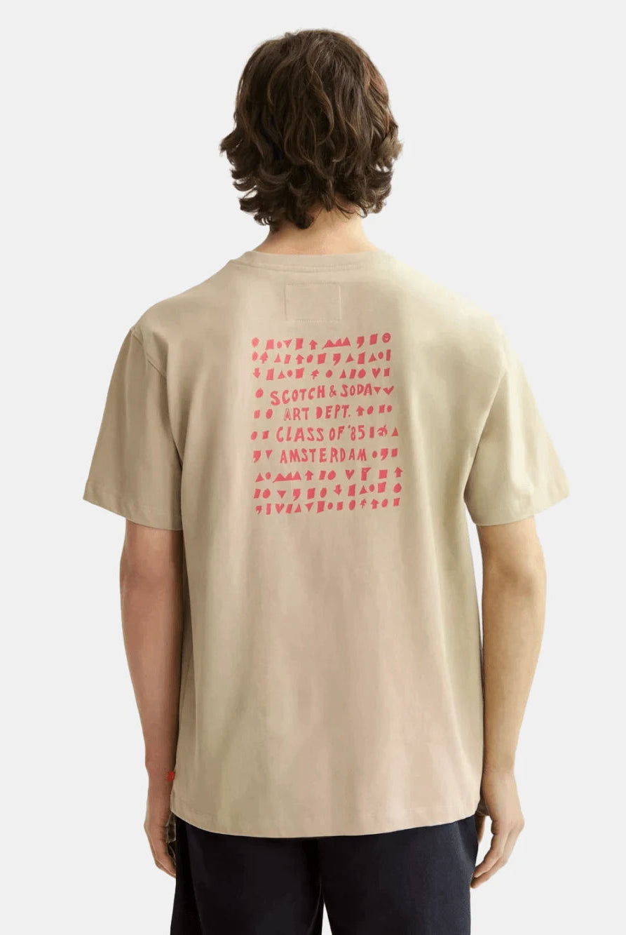 relaxed-fit-artwork-t-shirt back view by Scotch & Soda