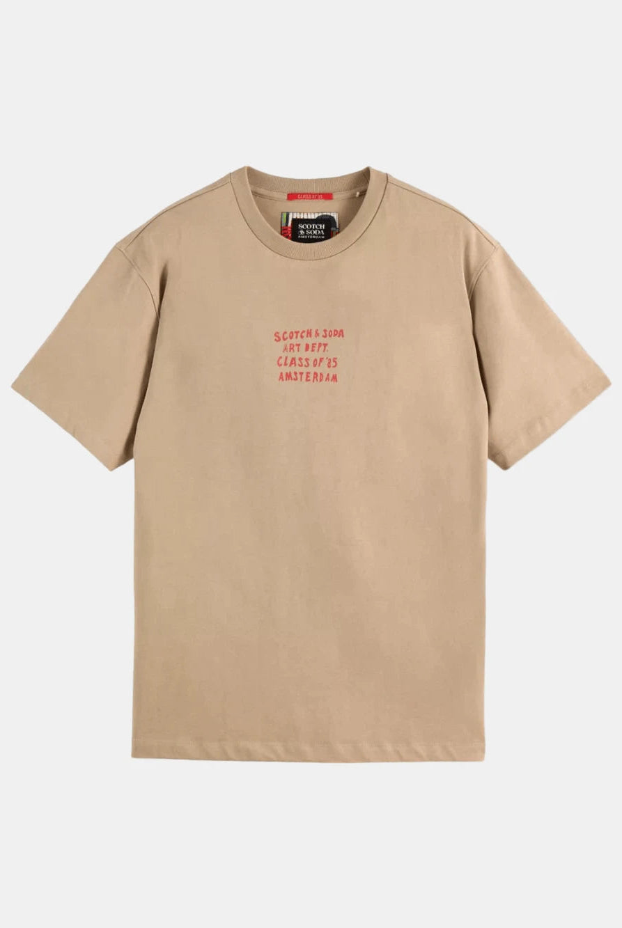 relaxed-fit-artwork-t-shirt back view by Scotch & Soda