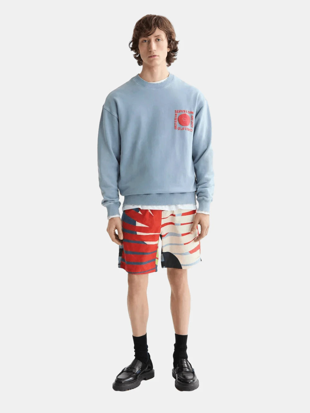 Relaxed-fit washed artwork sweatshirt - Scotch & Soda