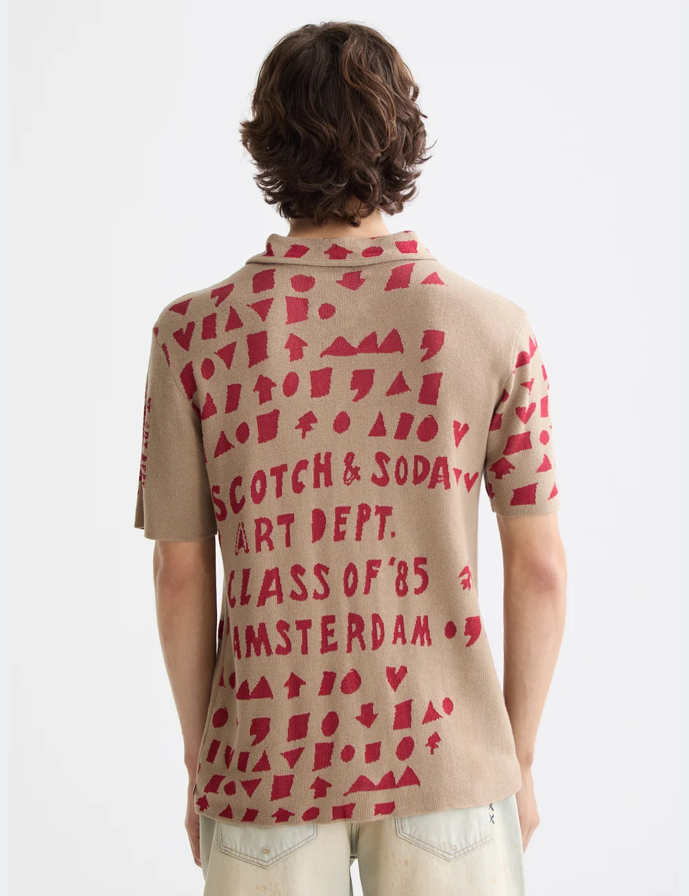 Jacquard Knitted Shirt detail view by Scotch & Soda