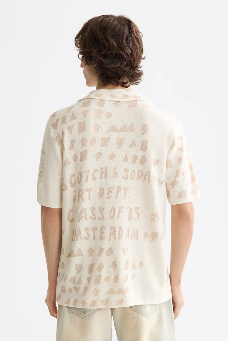 Jacquard Knitted Shirt detail view by Scotch & Soda