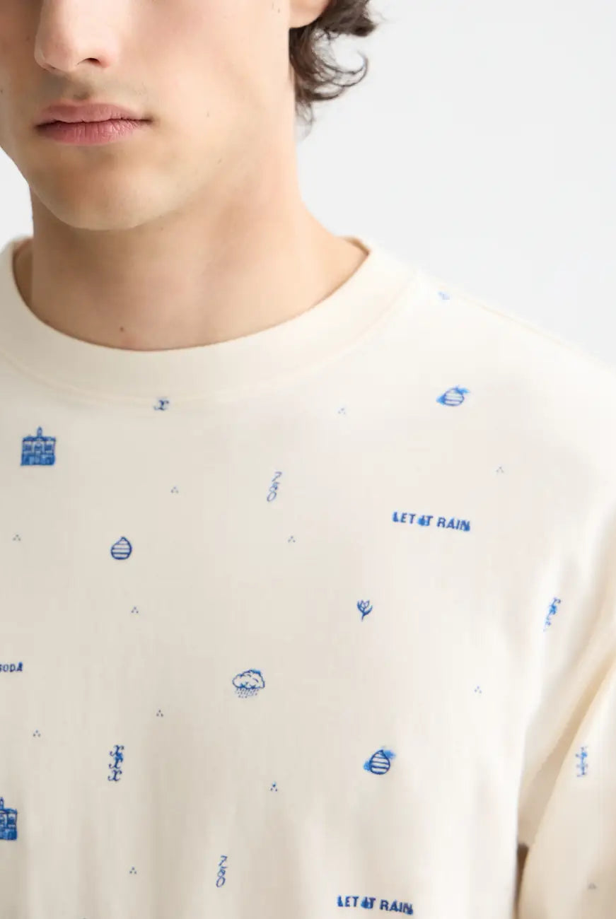 Celebration Printed Tee detail view by Scotch & Soda