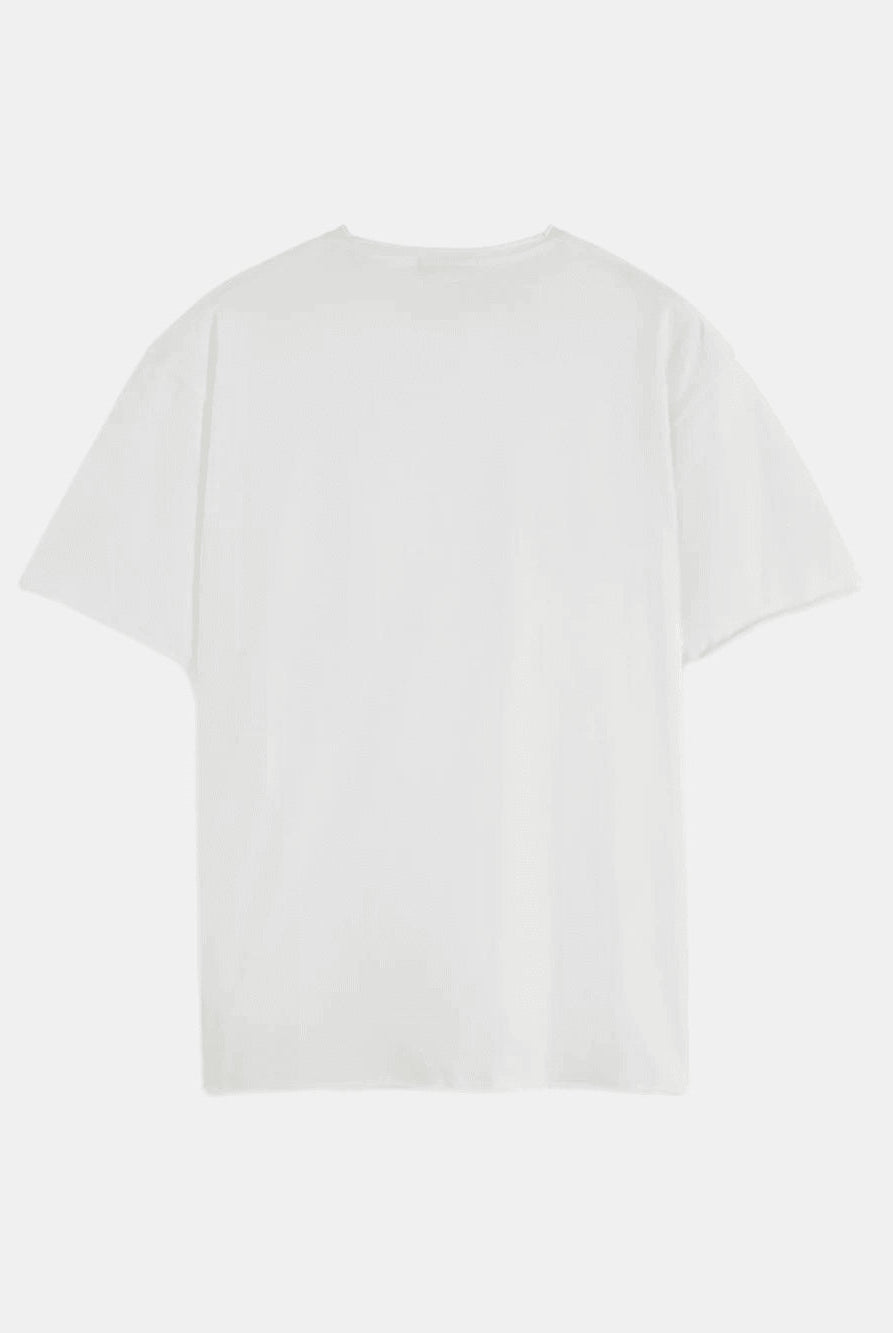 raw-edge-t-shirt back view by Scotch & Soda