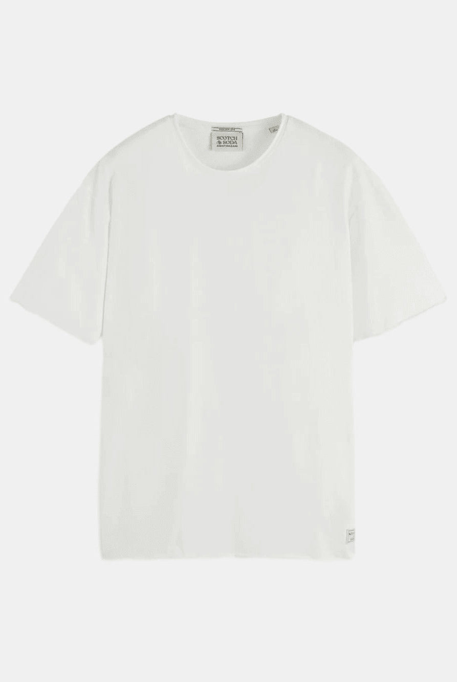 raw-edge-t-shirt front view by Scotch & Soda