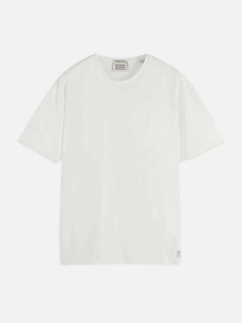raw-edge-t-shirt front view by Scotch & Soda