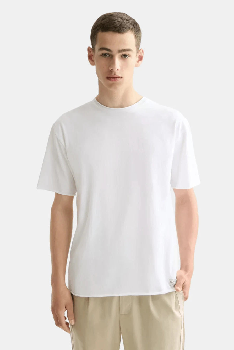 raw-edge-t-shirt front view by Scotch & Soda