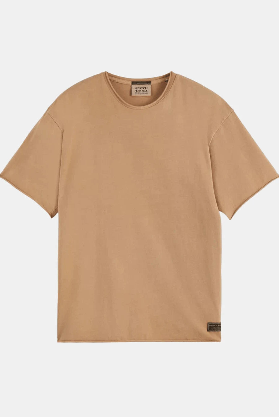 raw-edge-t-shirt-1 front view by Scotch & Soda
