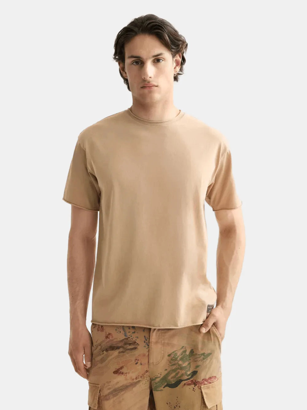 raw-edge-t-shirt-1 front view by Scotch & Soda