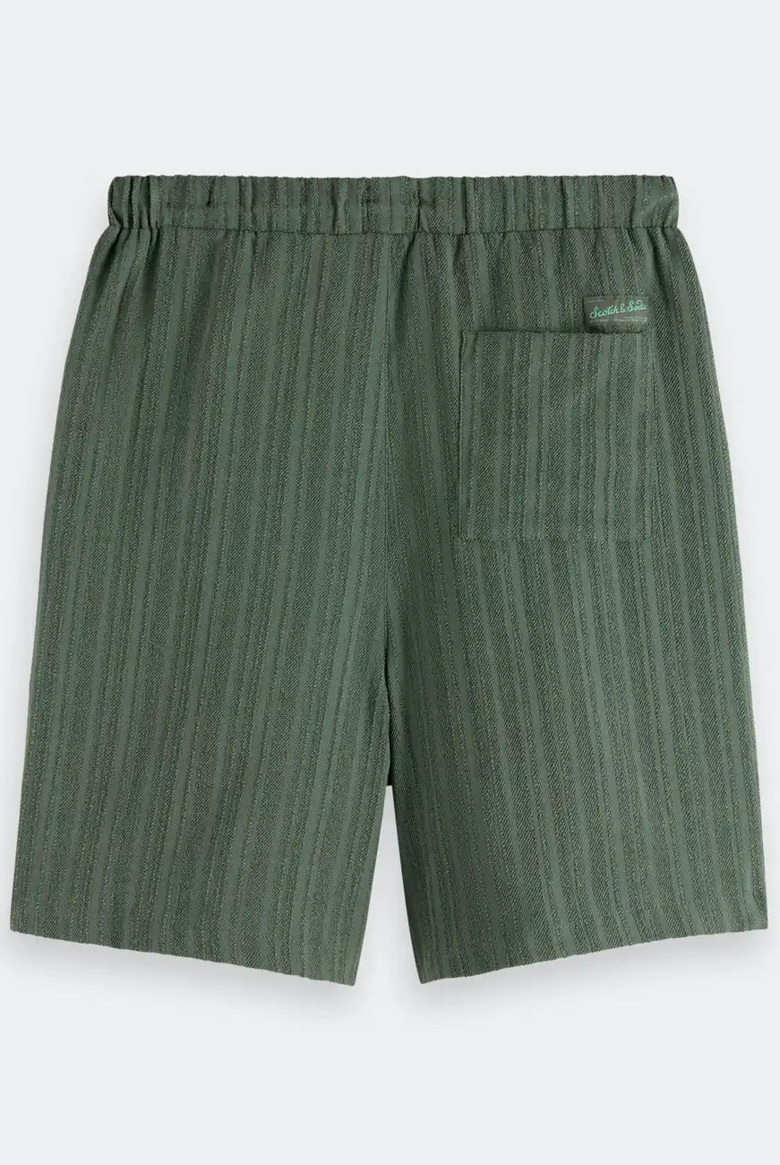 Tonal Striped Shorts flat lay back view by Scotch & Soda