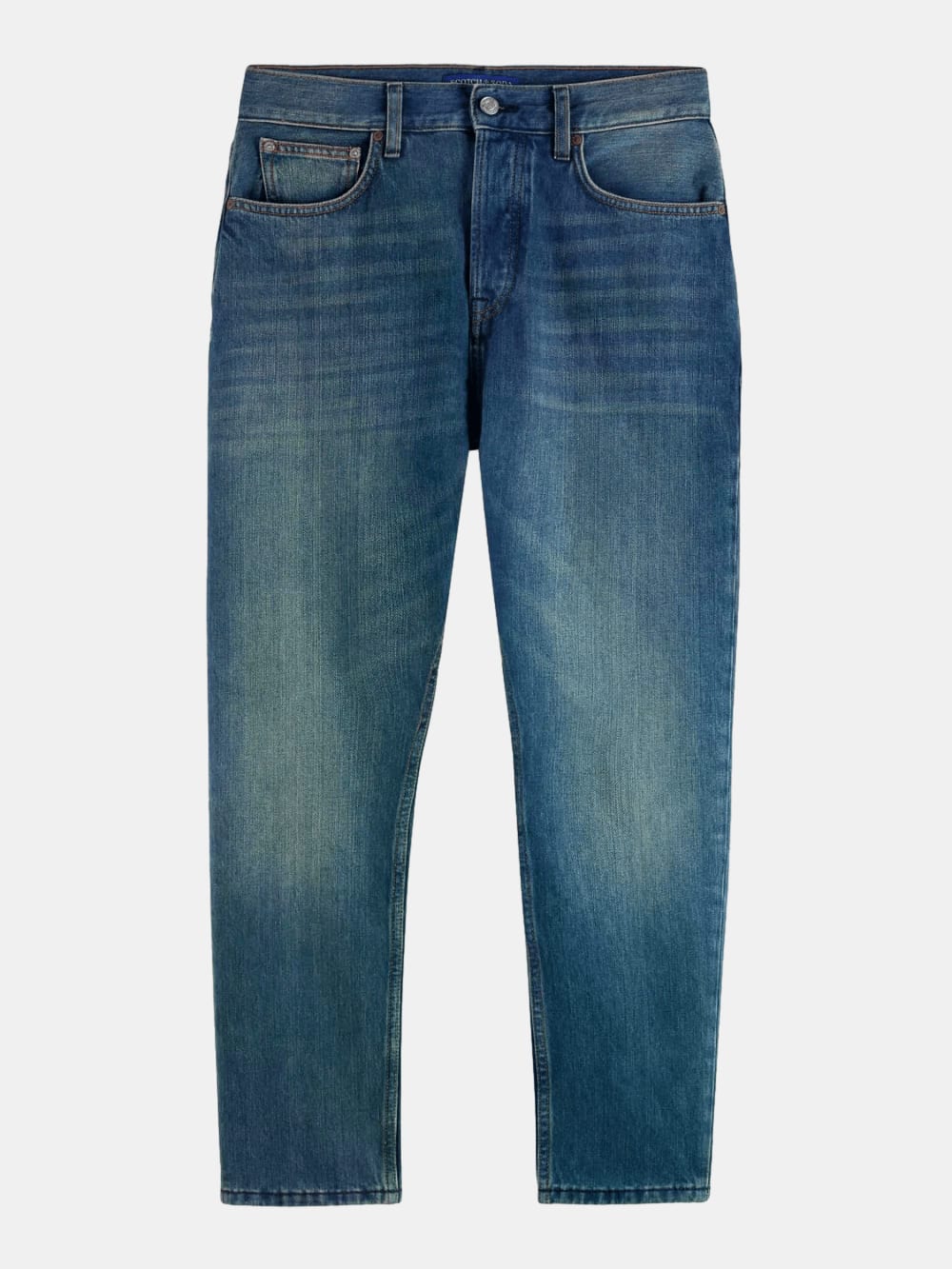Core Dean Loose Tapered Jean — Blue Nights (Navy) front view showing fit and finish by Scotch & Soda