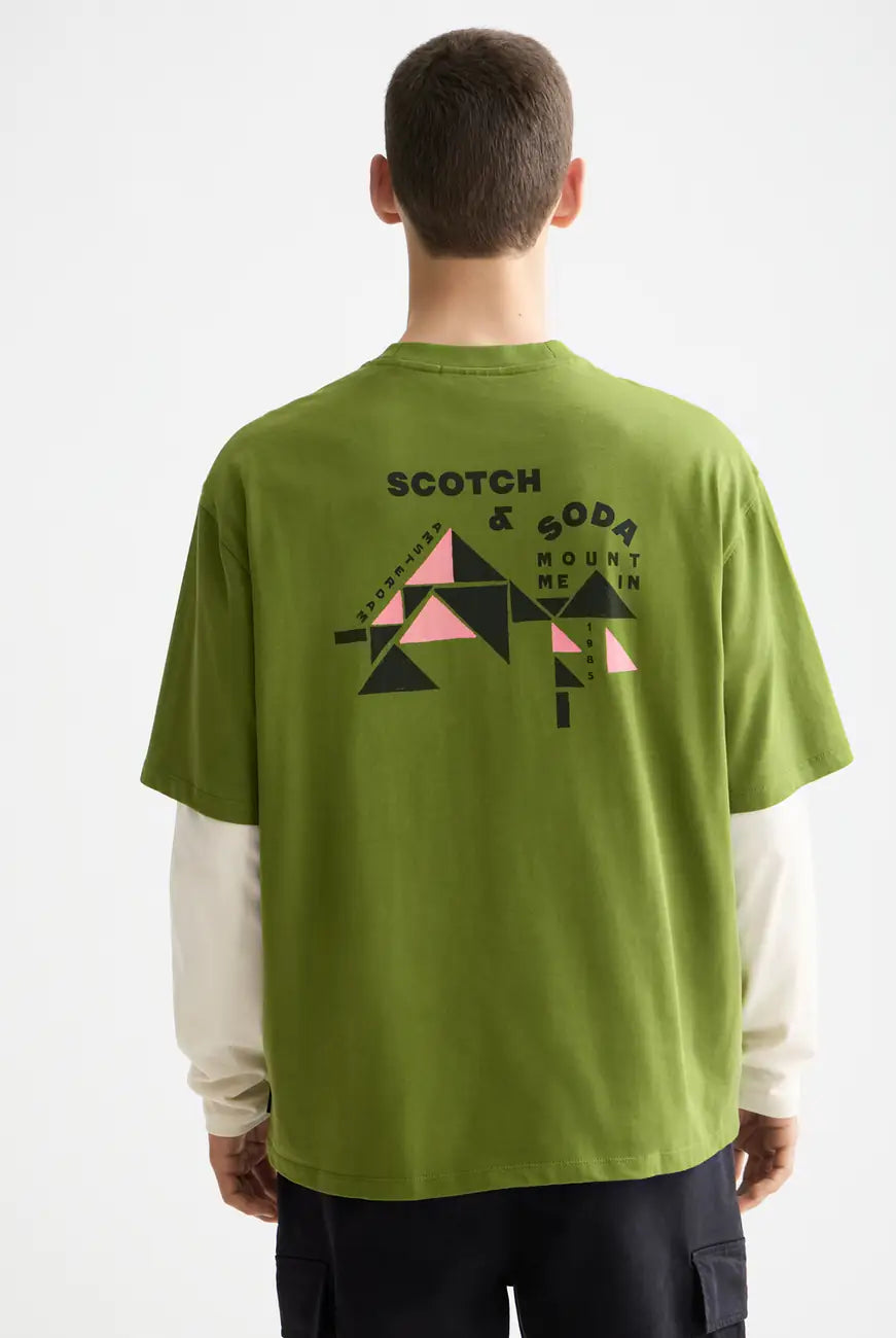 Loose Fit Artwork Tee detail shot showing fabric and craftsmanship by Scotch & Soda