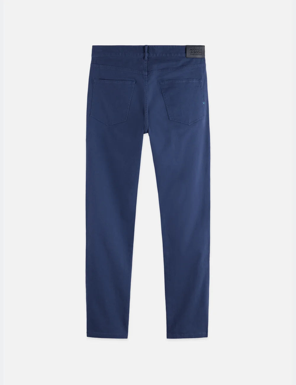 Ralston Stretch Cotton-twill 5-pocket Pant flat lay showing product details by Scotch & Soda