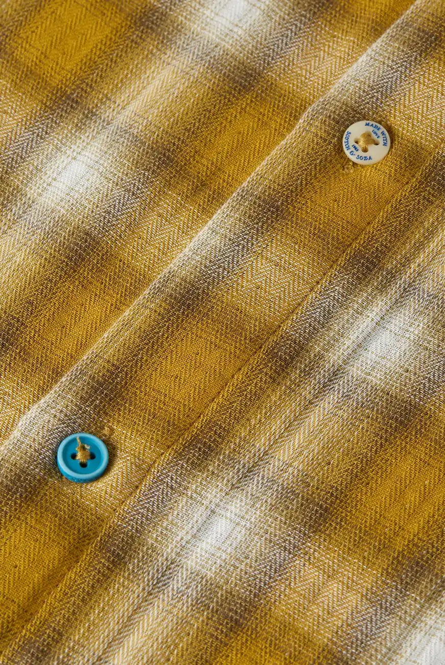 Double Cloth Check Relaxed Fit Shirt detail shot of fabric and craftsmanship by Scotch & Soda