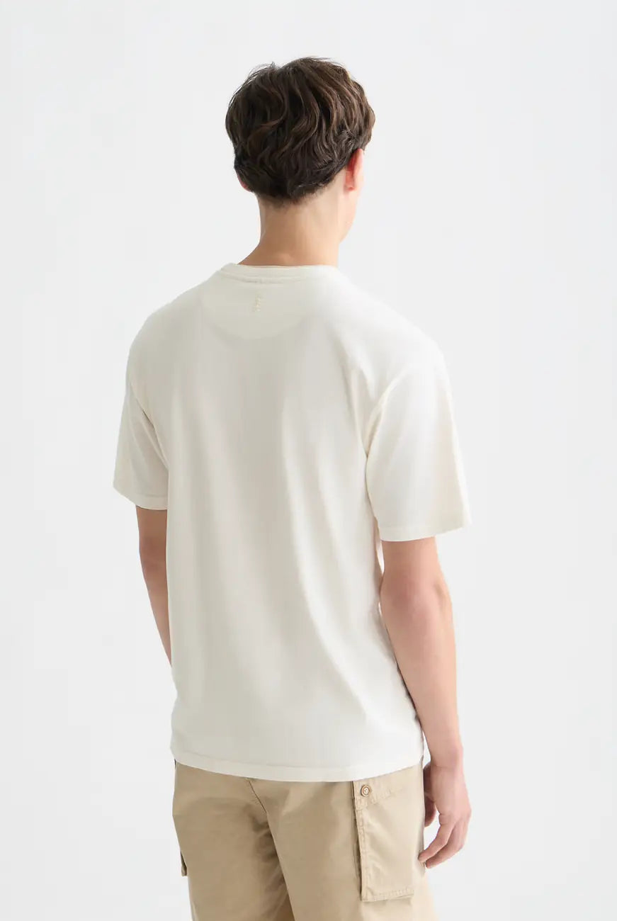 3 Crosses Garment Dyed Relaxed Fit T-shirt back view showing fit and finish by Scotch & Soda