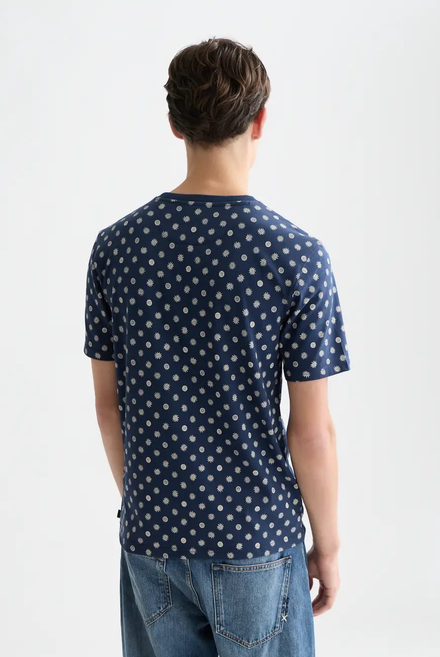 Micro-printed Regular-fit T-shirt back view showing fit and finish by Scotch & Soda