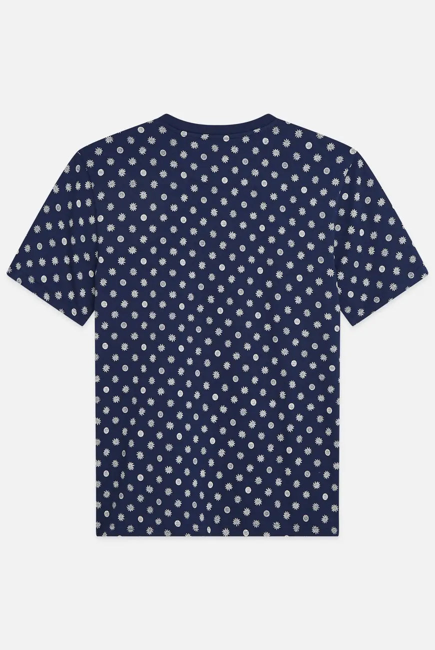 Micro-printed Regular-fit T-shirt back view showing fit and finish by Scotch & Soda