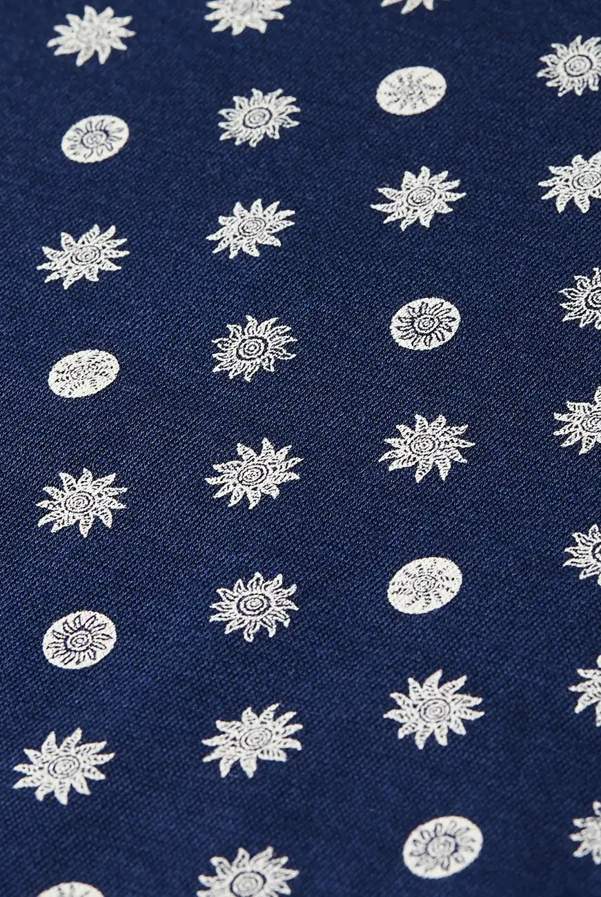 Micro-printed Regular-fit T-shirt detail shot of fabric and craftsmanship by Scotch & Soda