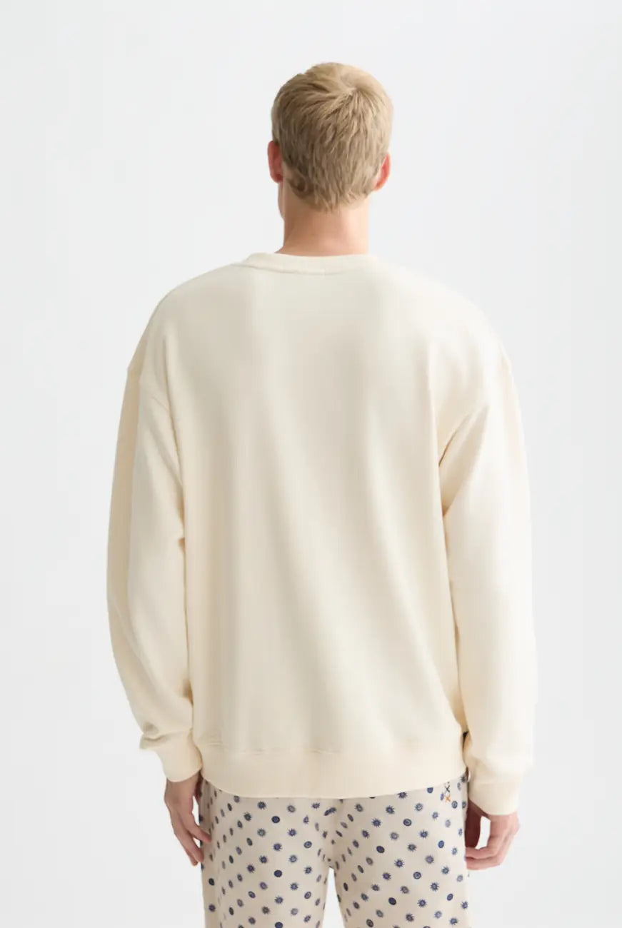 Embroidered Relaxed Fit Sweat-shirt back view showing fit and finish by Scotch & Soda