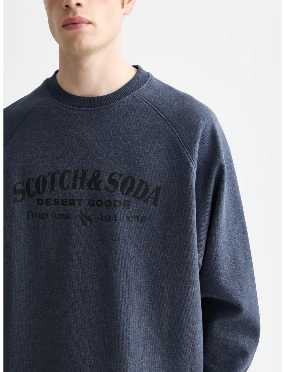 Front Artwork Relaxed-fit Sweat-shirt detail shot of fabric and craftsmanship by Scotch & Soda