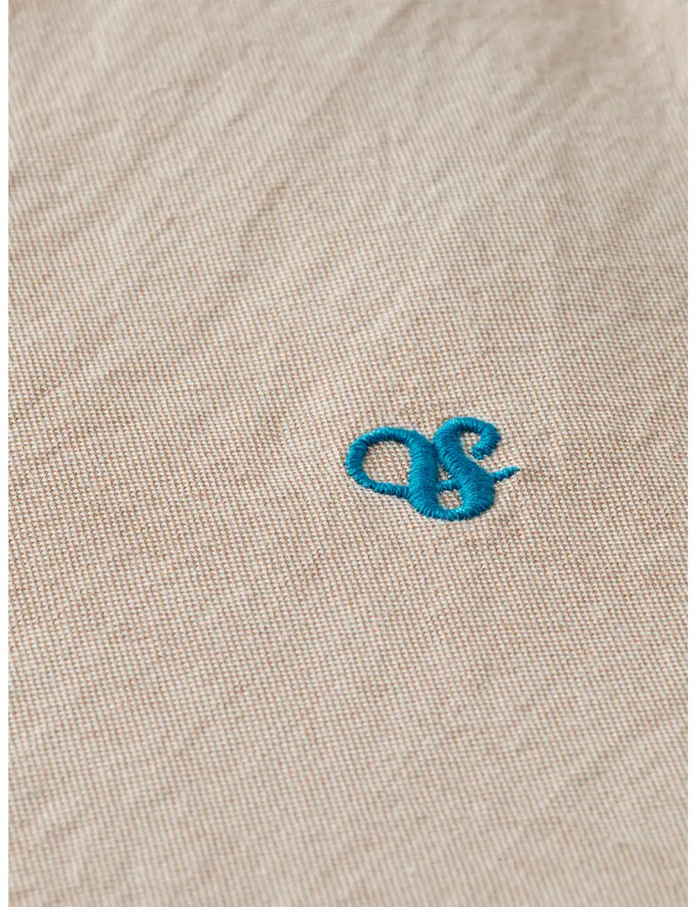 Seasonal Core Solid Oxford Regular-fit Shirt detail shot of fabric and craftsmanship by Scotch & Soda