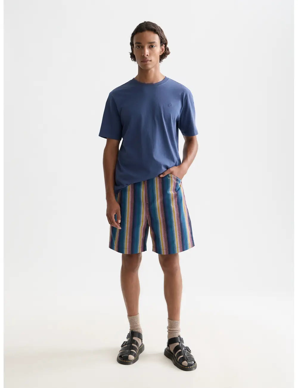 Seasonal Core Chest Logo Regular-fit T-shirt front view showing fit and finish by Scotch & Soda