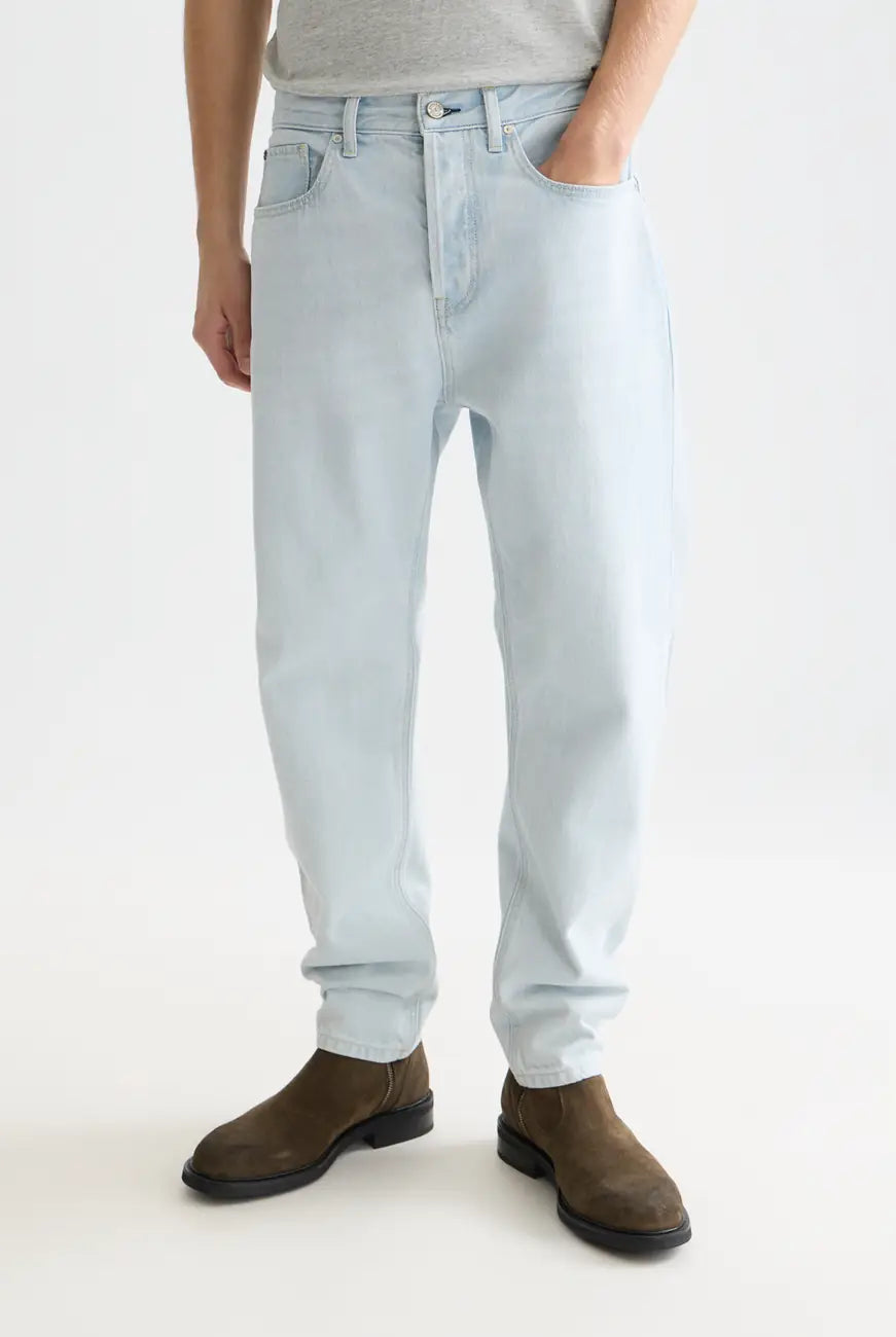 Medium Blue Dean Loose Taperedfit Jeans front view by Scotch & Soda