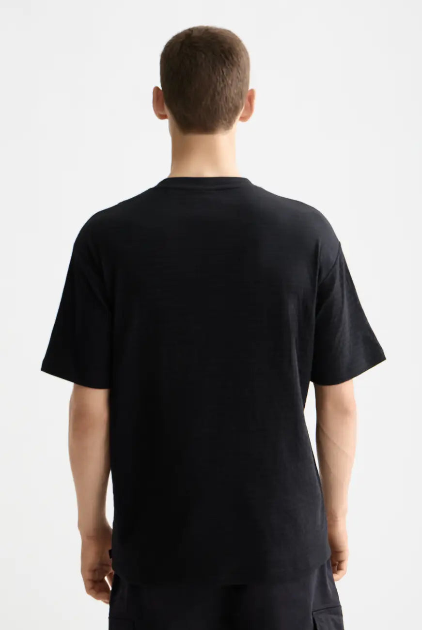Double Face Jersey Tee full model shot showing overall fit by Scotch & Soda