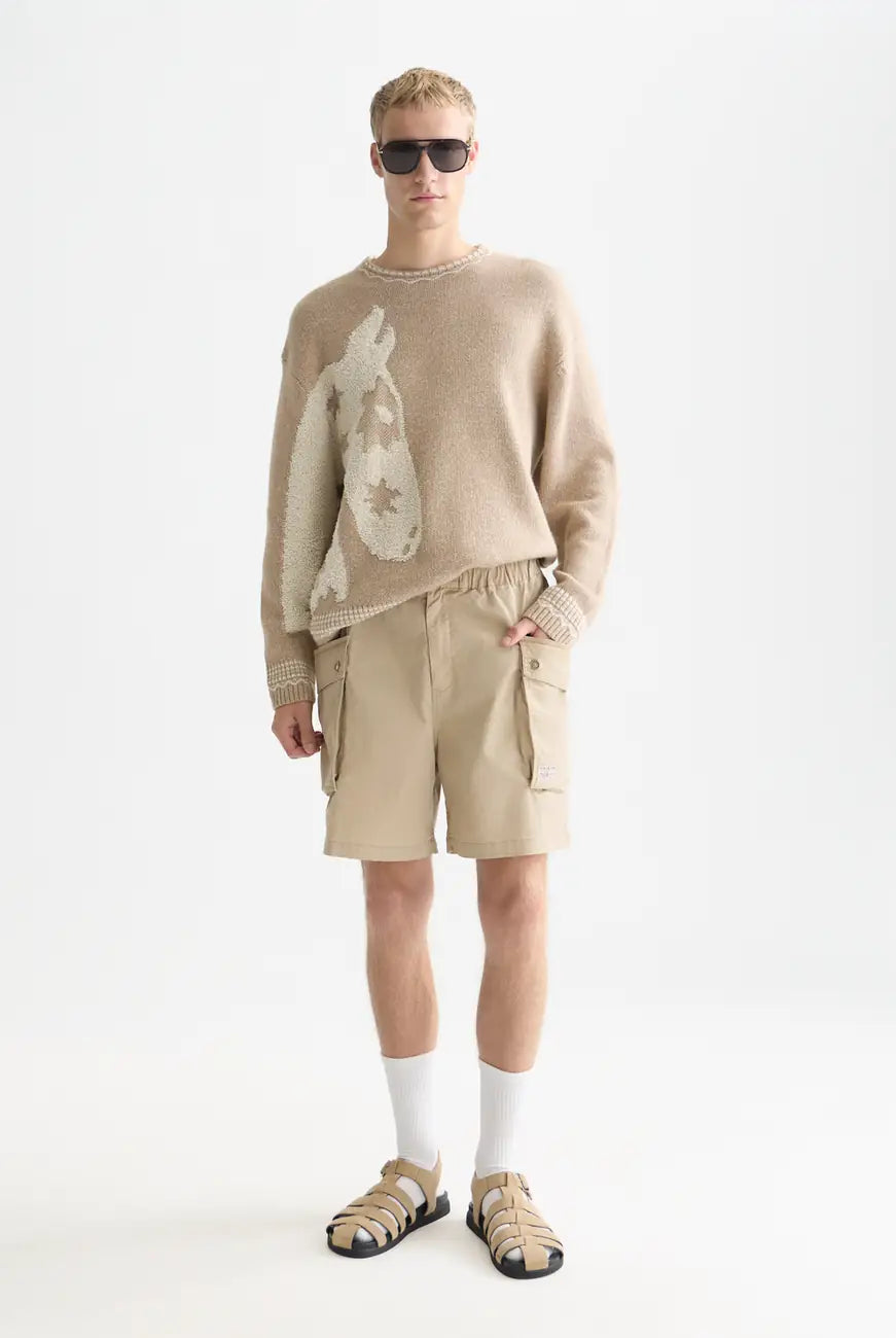 Loosefit Jacquard Pullover front view showing fit and finish by Scotch & Soda