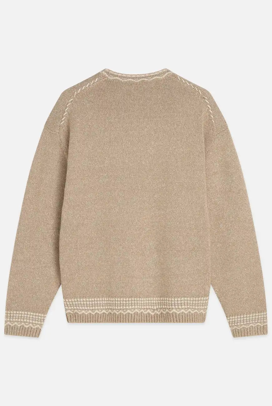 Loosefit Jacquard Pullover back view showing fit and finish by Scotch & Soda