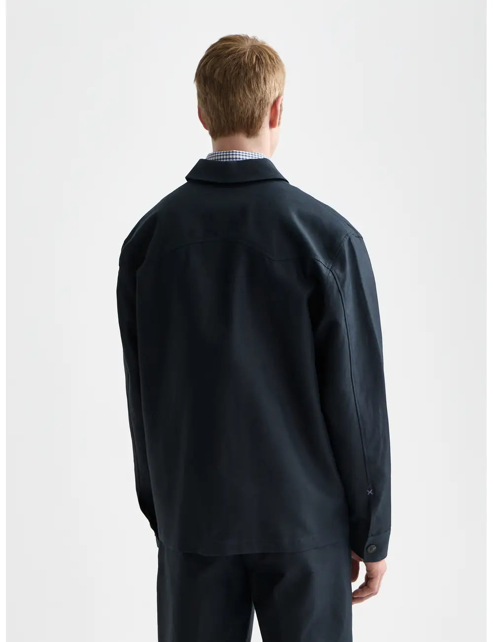 Cotton-blend Twill Relaxed-fit Overshirt back view showing fit and finish by Scotch & Soda