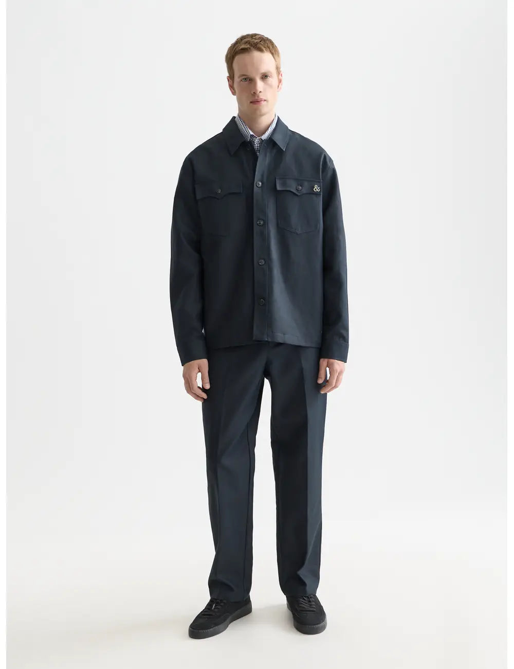 Cotton-blend Twill Relaxed-fit Overshirt front view showing fit and finish by Scotch & Soda