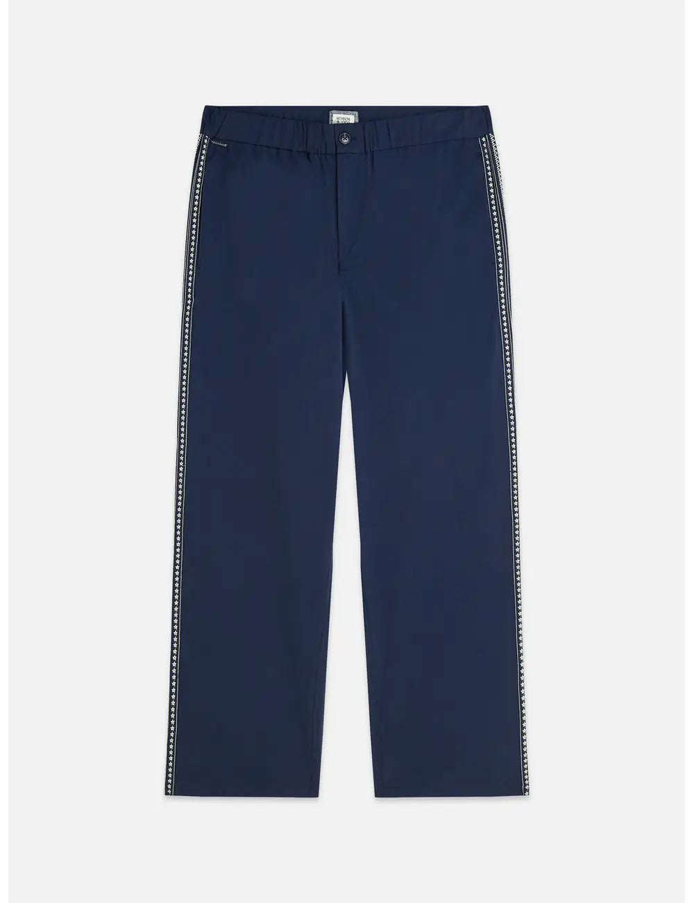 Otis Embroidered Cottontencel Relaxed Straightfit Jogger front view showing fit and finish by Scotch & Soda