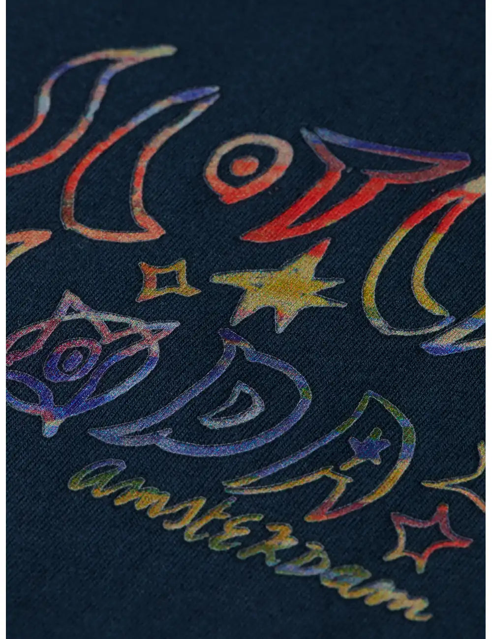 Front And Back Artwork Relaxed-fit T-shirt detail shot of fabric and craftsmanship by Scotch & Soda