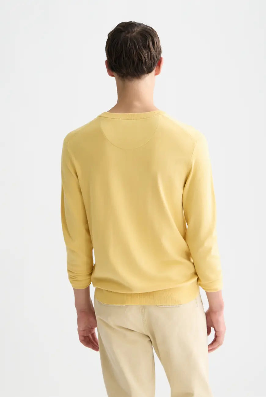 Seasonal Core Ecovero Regular Fit Pullover back view showing fit and finish by Scotch & Soda