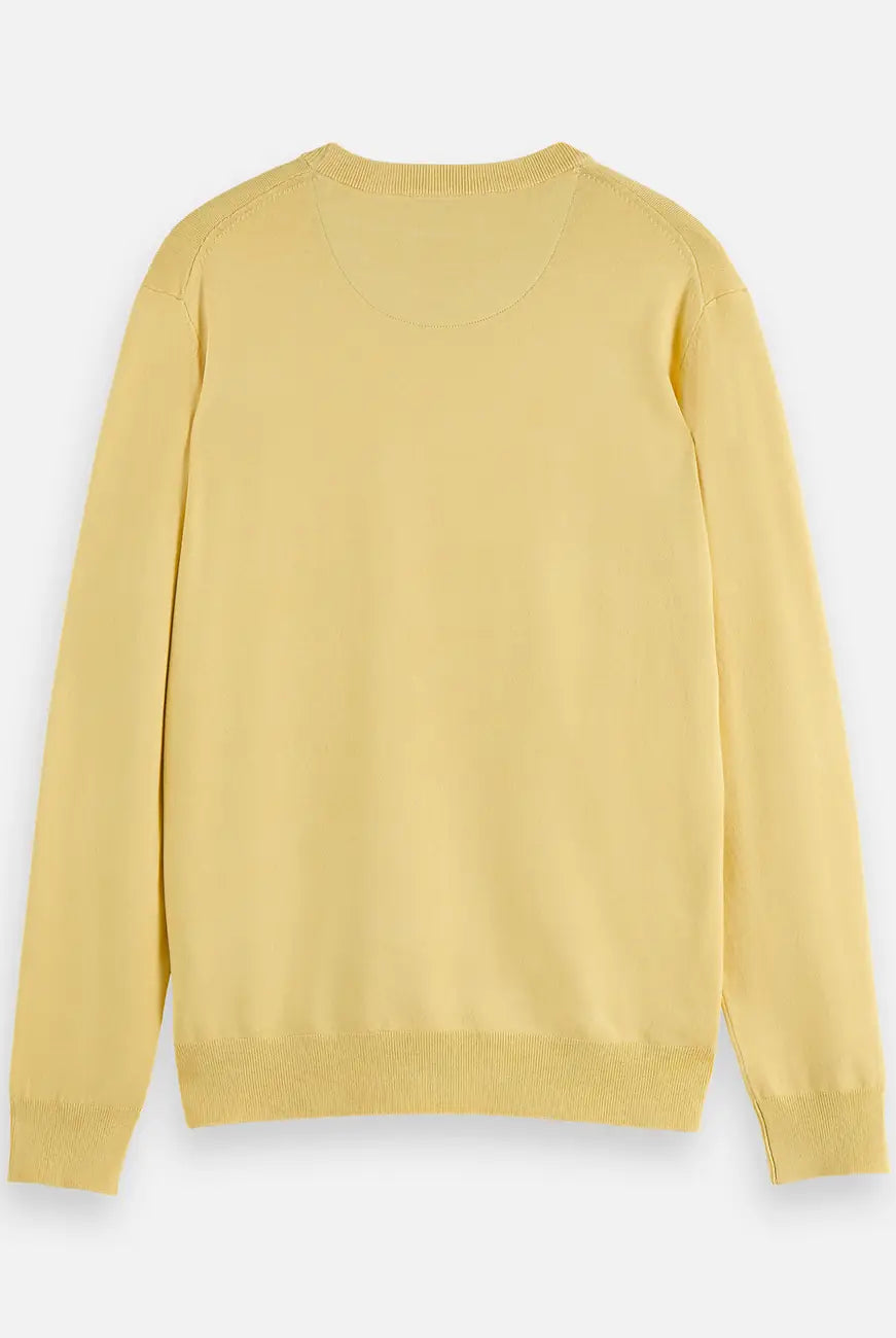 Seasonal Core Ecovero Regular Fit Pullover back view showing fit and finish by Scotch & Soda