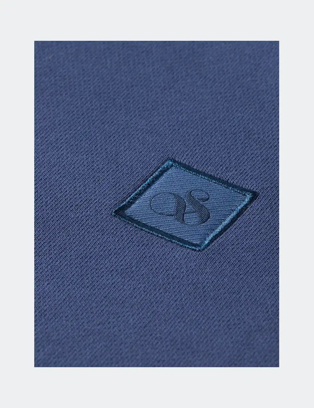 Seasonal Core Logo Badge Regular-fit Sweat-shirt detail shot of fabric and craftsmanship by Scotch & Soda
